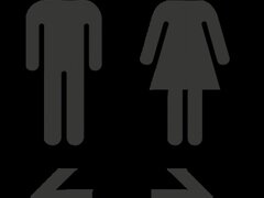 Toilet Sign for Men and Women Set of 2